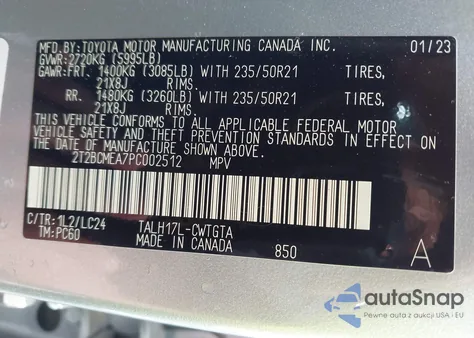 2023 Lexus Rx 500H F Sport Performance из США, поврежденный, VIN 2T2BCMEA7PC002512